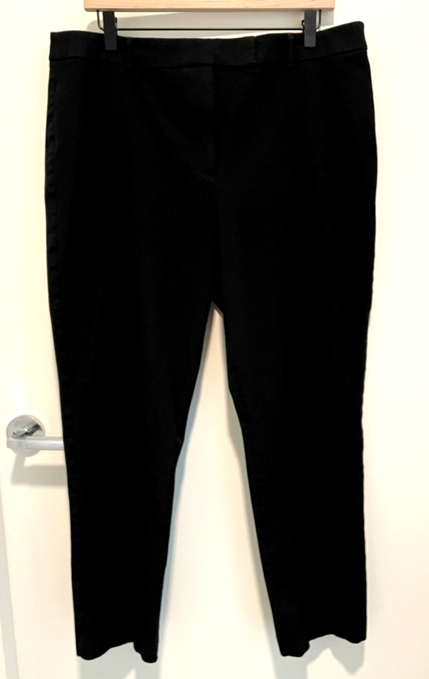 Talbots Womens 16 Black Ankle Pants Slim Stretch Career Office